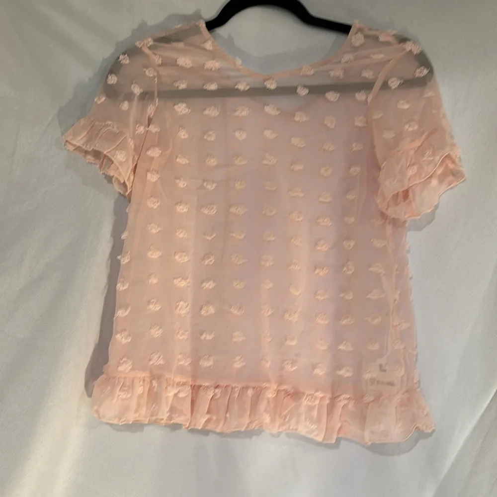 Girls Chiffon Swim Cover Up Swiss Dot Sheer Beach Wraps 3-12 Yrs Kids Pink, 5-6Y
